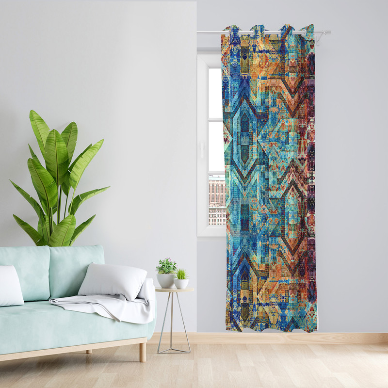 پرده مدل مخمل پانچی کد L 1036R Z سایز 140x200 سانتی متر