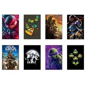 پوستر کارنيکا طرح لاک‌پشت‌های نینجا Teenage Mutant Ninja Turtles کد 16037 مجموعه 8 عددی