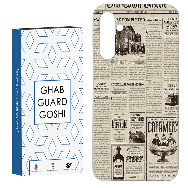 کاور قاب گارد گوشی طرح روزنامه کد Dimo-691 مناسب برای گوشی موبایل سامسونگ GALAXY A15