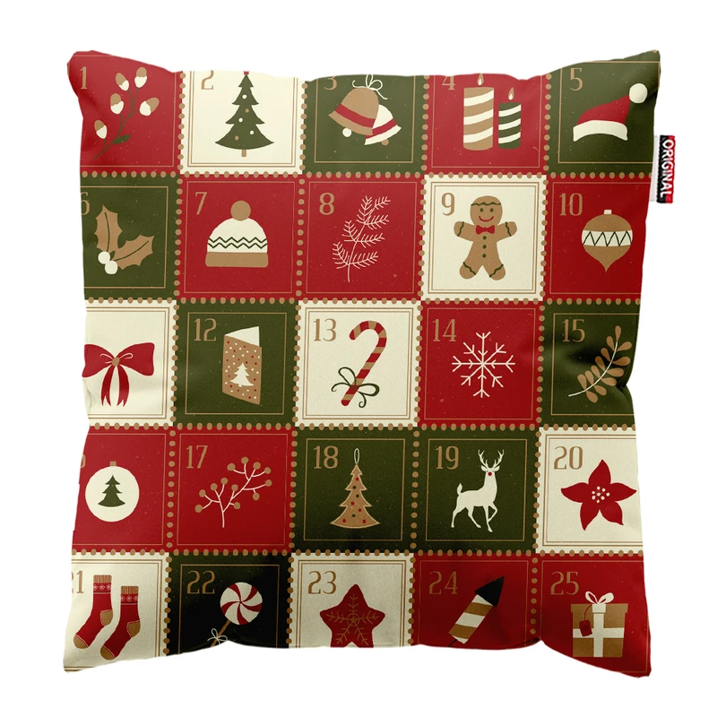 کوسن پاد آفرین مدل کریسمس مبارک کد PK402750 سایز 40*40 سانتی متر