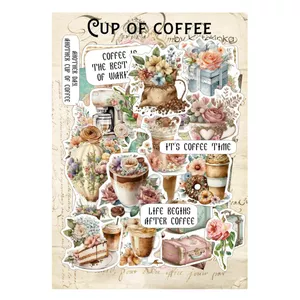 کارت پستال مدل Cup of coffee بولت ژورنال و اسکرپ بوک 