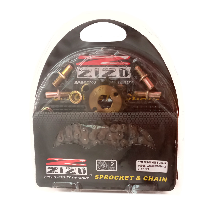 ست دنده زنجیر زیزو مدل 102 مناسب برای موتورسیکلت هوندا