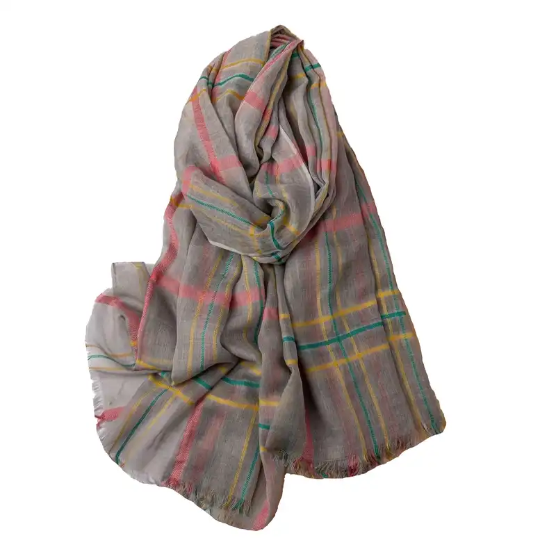 شال زنانه مدل چهارخانه