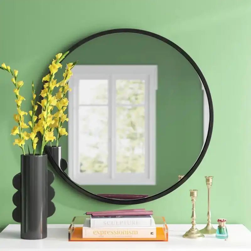 آینه مدل گرد فلزی طرح ظریف F-50