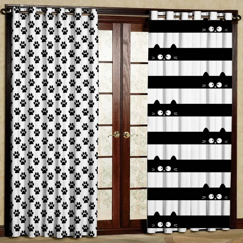 پرده مدل مخمل پانچی کد 10001 سایز 140x280 سانتی متر