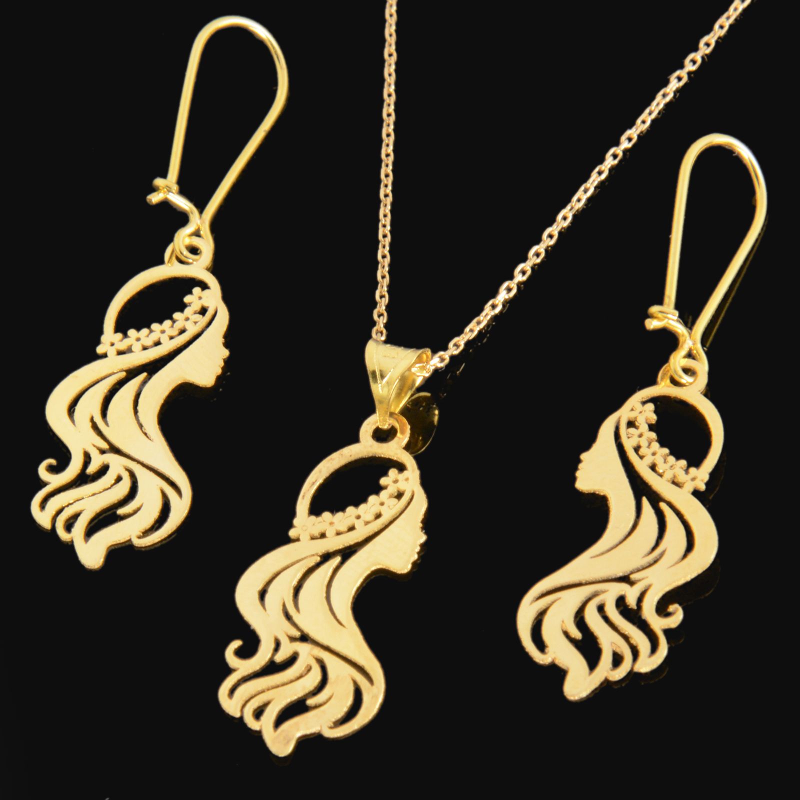 نیم ست طلا 18 عیار زنانه مدل نیم ست طلا 18 عیار زنانه مدل 670129 - - 2