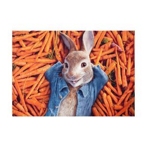 نقد و بررسی فرش ماشینی زانیس مدل اتاق کودک طرح خرگوشک زمینه نارنجی توسط خریداران