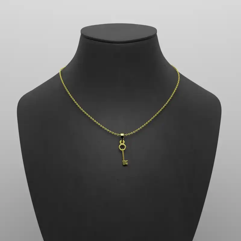 گردنبند طلا 18 عیار زنانه مدوپد مدل کلید کد F3-1-1018