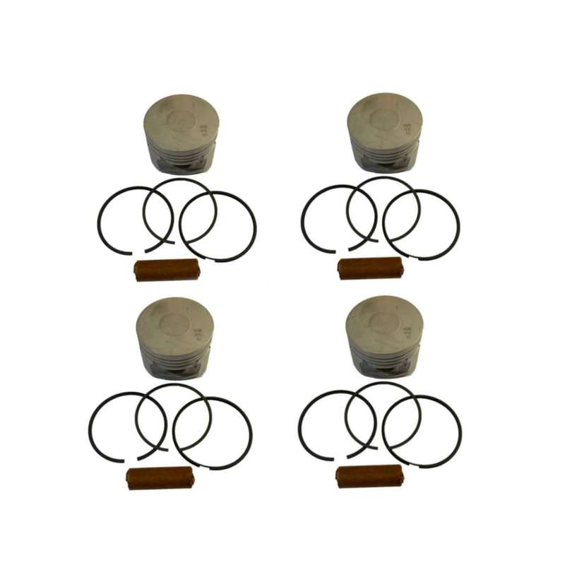 پيستون و رينگ و گژن پين ماهله كد 124000 مناسب براي پژو 206 تيپ 5 بسته 4 عددي