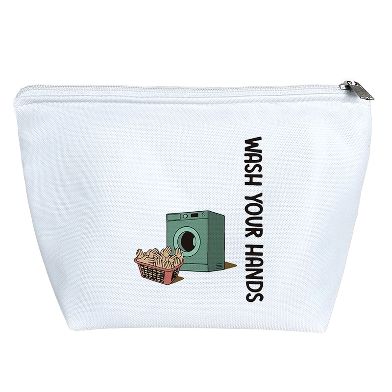 کیف لوازم آرایش دخترانه خندالو مدل دستان خود را بشورید کد 6787