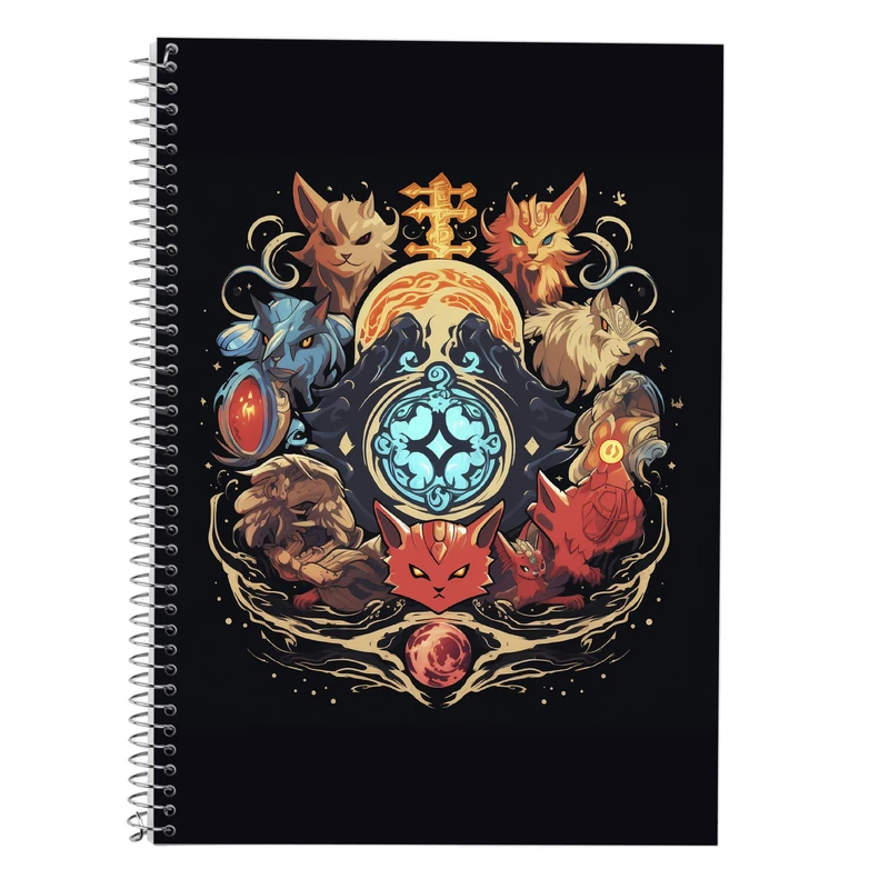 دفتر زبان 50 برگ مدوپد مدل دوخط طرح Fullmetal Alchemist کد DF2283