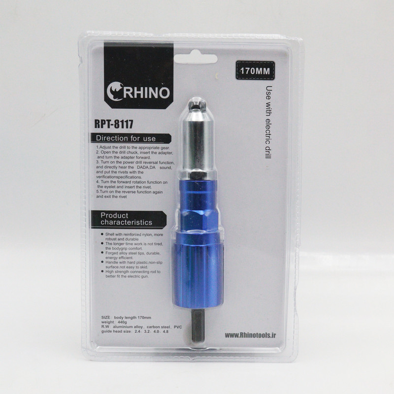 میخ پرچ کن سر دریلی رینو مدل YP-RPT-8117-170MM