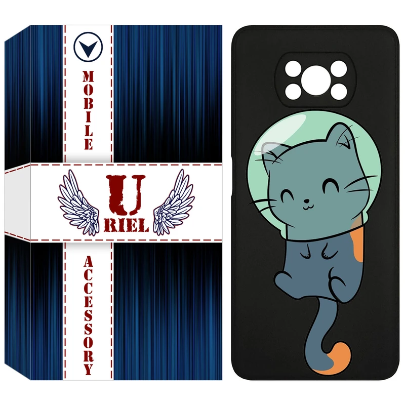 کاور یوریل مدل KSH کد 61 طرح گربه مناسب برای گوشی موبایل شیائومی Poco X3 / Poco X3 Pro