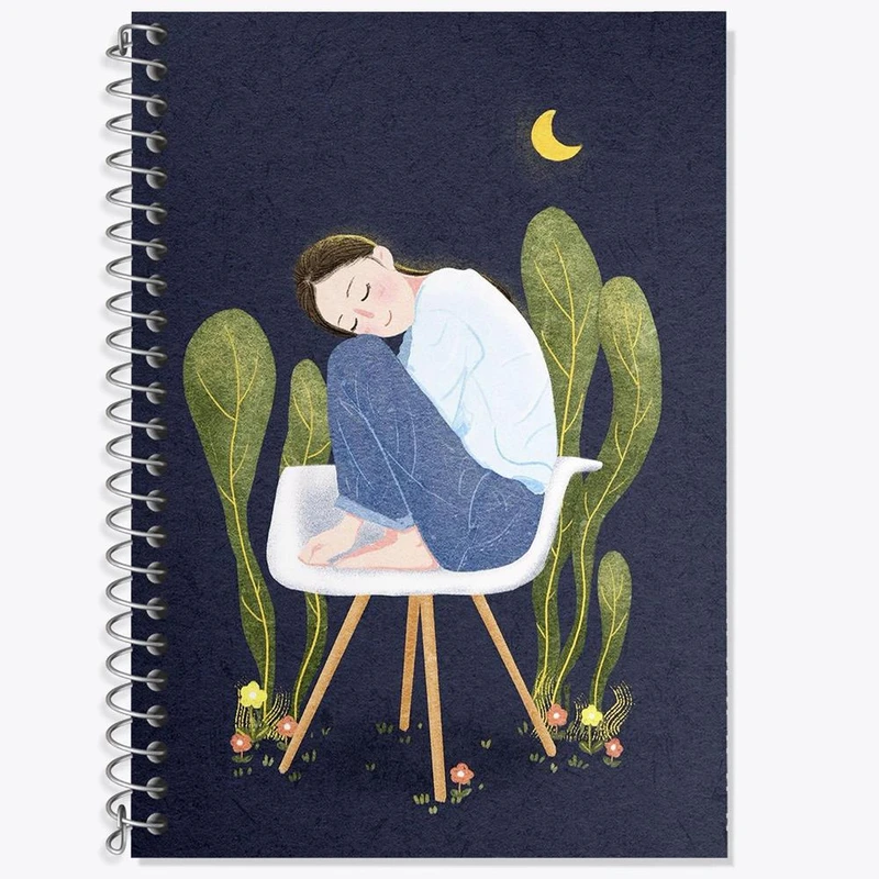 دفتر زبان 50 برگ خندالو مدل سه خط طرح دخترانه کد 25614