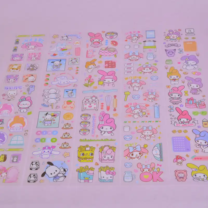 برچسب مدل برش خورده طرح کرومی و ملودی بسته 5 عددی