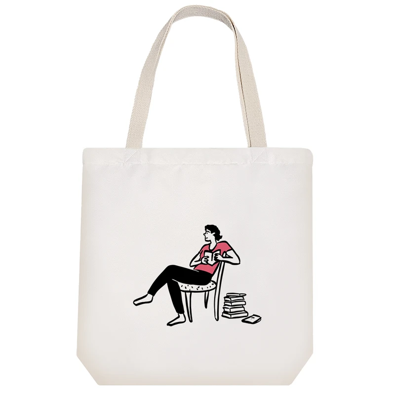 ساک خرید خندالو مدل دختری در حال مطالعه کد 5065