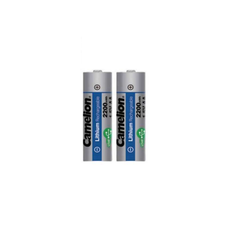 باتری قلمی قابل شارژ کملیون مدل USB-TYPE C 2200MAH بسته ۲ عددی