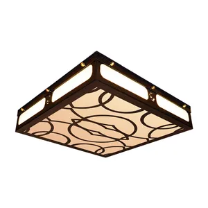 لوستر سقفی وودلایت طرح گاردن مربع