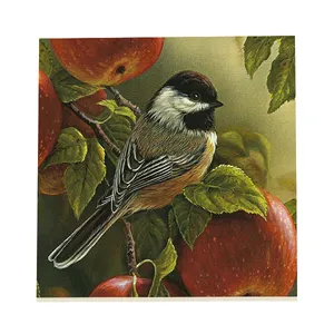 کاشی طرح پرنده و شاخه سیب کد f202