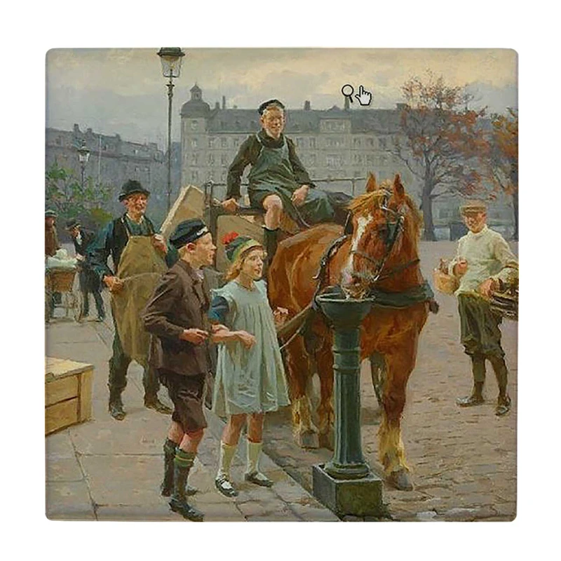  زیر لیوانی  طرح نقاشی اسب کد    6227411_5754