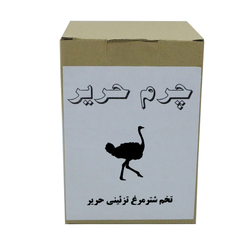 تخم شترمرغ تزئینی چرم حریر مدل S002 تخم شترمرغ تزئینی چرم حریر مدل S002