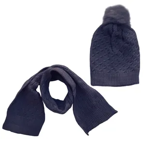 ست کلاه و شال گردن بافتنی بچگانه مدل Tal 12