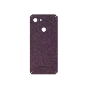 MAHOOT Purple-Leather Cover Sticker for Google Pixel 3