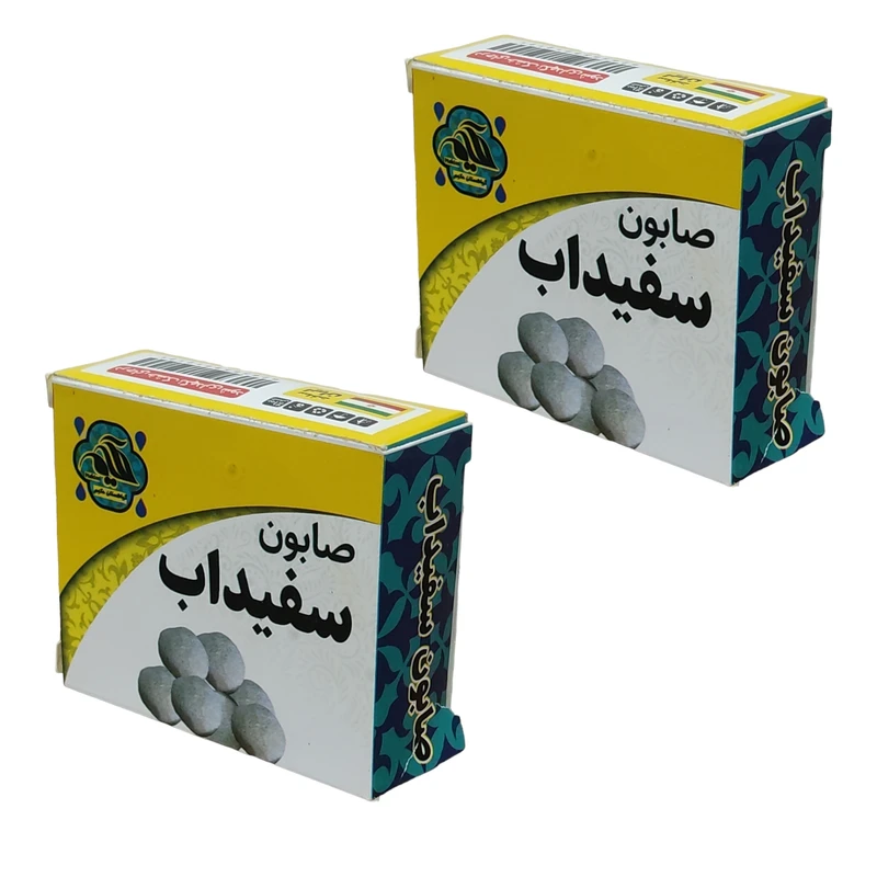 صابون شستشو گیاهستان حکیم مدل سفیدآب وزن 70 گرم بسته 2 عددی