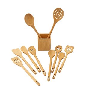 سرویس کفگیر و ملاقه چوبی ۱۱ پارچه دبلیو اِس مدل هایلوکس