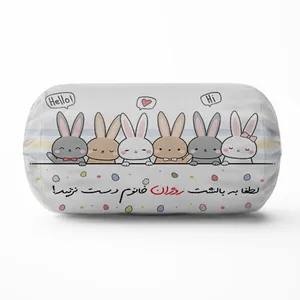 کوسن کودک مدل لوله ای خرگوشی طرح اسم روژان
