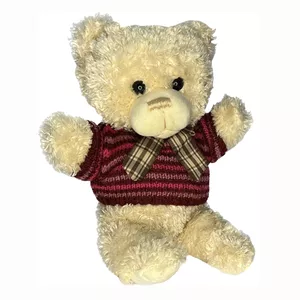 عروسک طرح خرس تدی مدل Winter Teddy Bear کد SZ10/1041 ارتفاع 31 سانتی‌متر