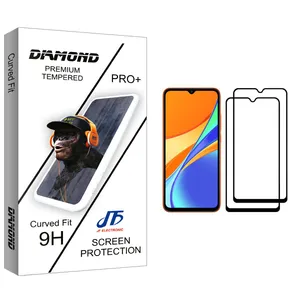 JF Diamond glass Screen Protector For Xiaomi Redmi 9C Pack Of 2
