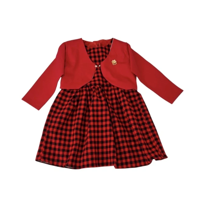 ست کت و سارافون دخترانه مدل گلی 