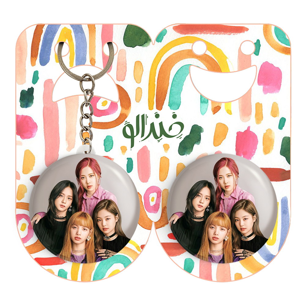 پیکسل خندالو مدل گروه بلک پینک کد 14566 به همراه جاکلیدی