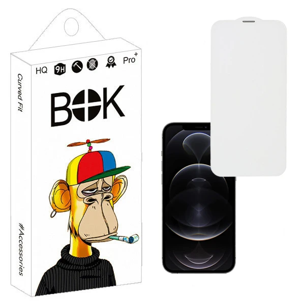 محافظ صفحه نمایش بوک طرح بی حاشیه مدل Sound Mesh مناسب برای گوشی موبایل اپل iPhone 12 pro max