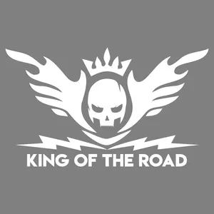 برچسب بدنه خودرو ماتریسیو طرح بال اسکلت king of the road کد M227