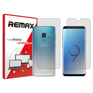 Remax HyGEL transparent display screen protector suitable for Samsung Galaxy S9 mobile phones along with the back of the phone