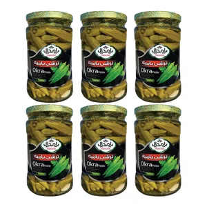 ترشی بامیه پامچال  - 680 گرم بسته 6 عددی