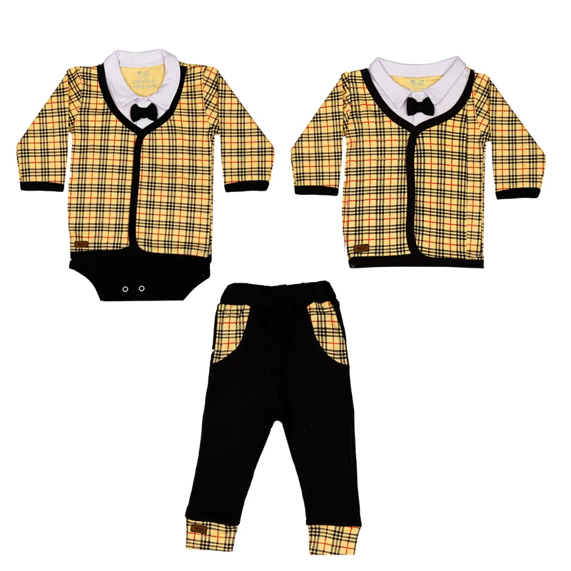 ست 3 تکه لباس نوزادی تربچه مدل آرمان