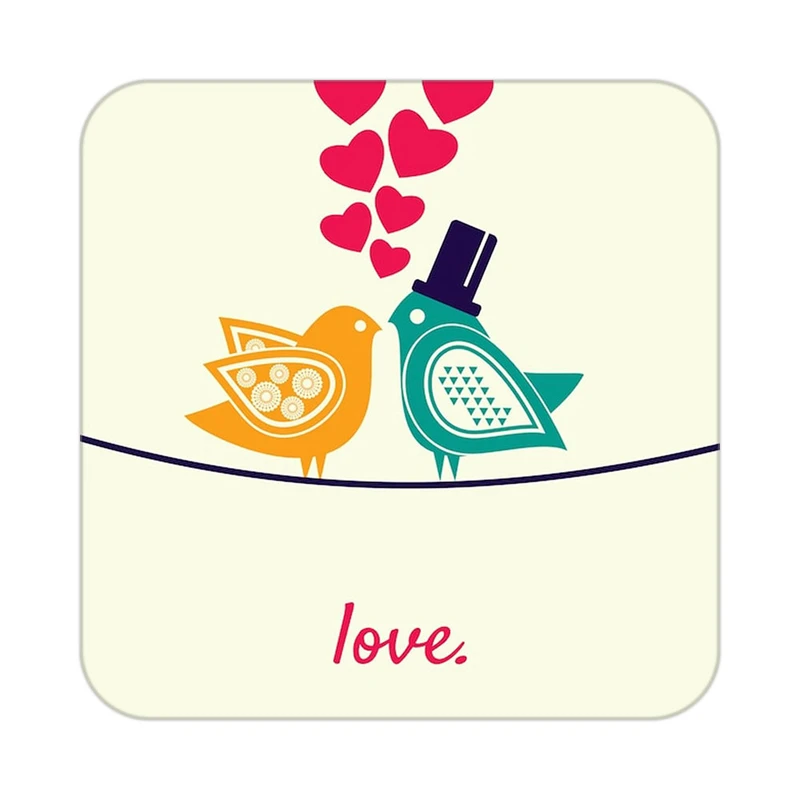 زیر لیوانی کاکتی طرح عاشقانه مدل mp37140