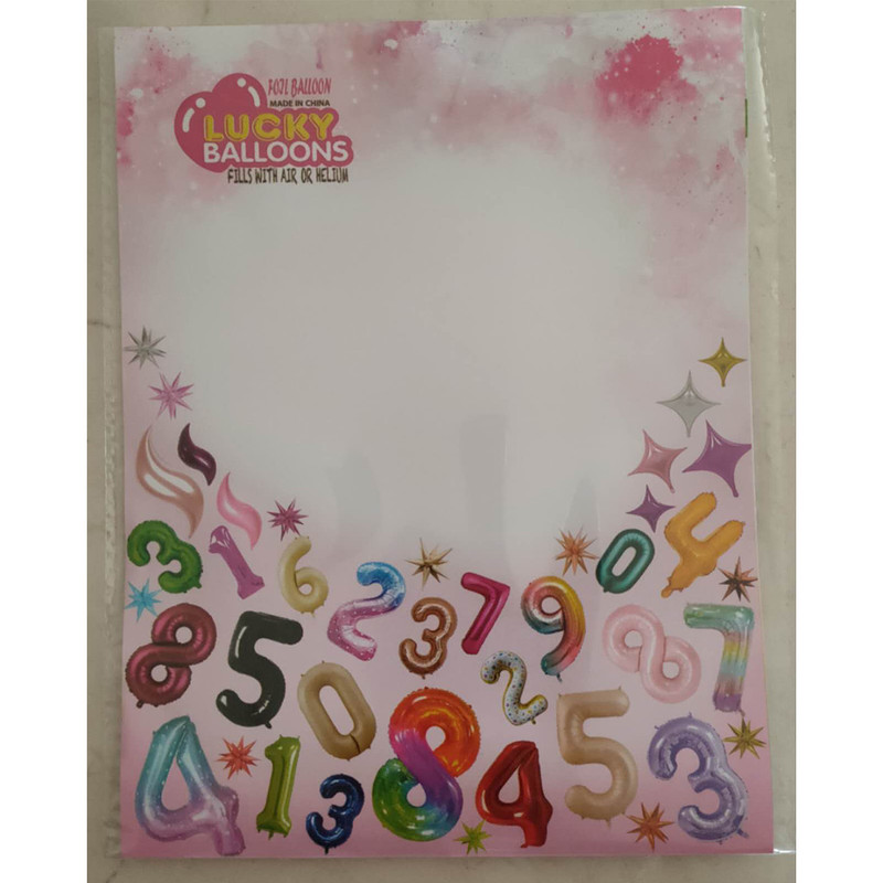 بادکنک فویلی لاکی بالونز طرح عدد 5 کد 1263