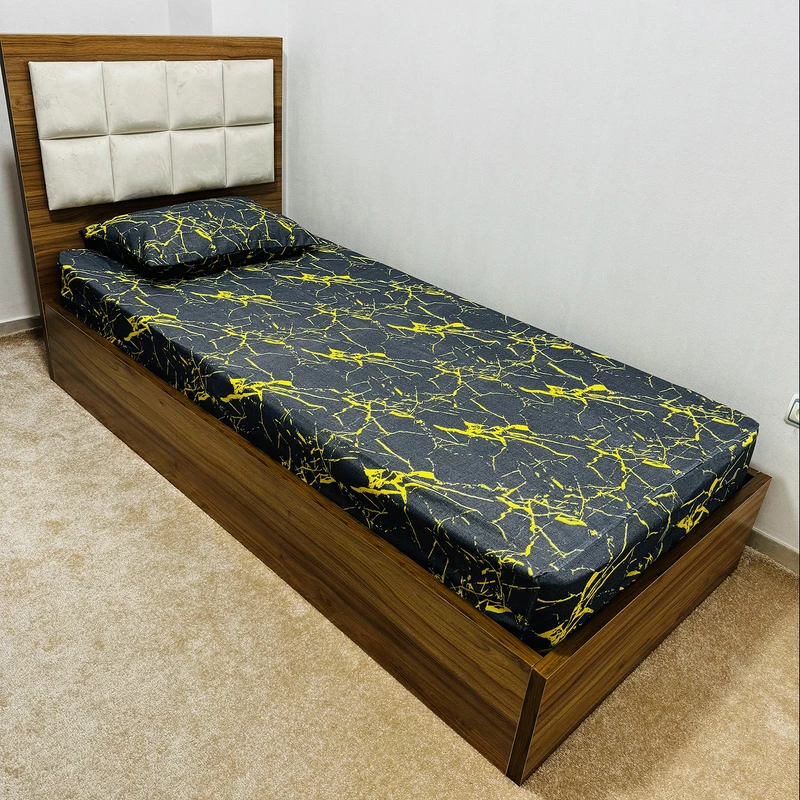 سرویس ملحفه ناتوسا مدل ماربل کد 120 یک نفره دو تکه