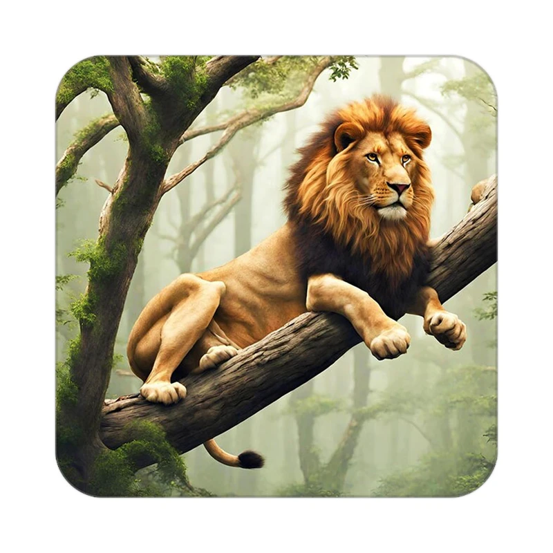 زیر لیوانی کاکتی طرح شیر مدل mp23082