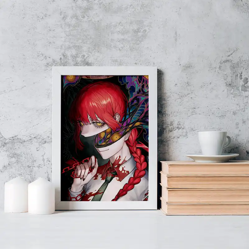 تابلو خندالو مدل ماکیما انیمه مرد اره ای کد 17865