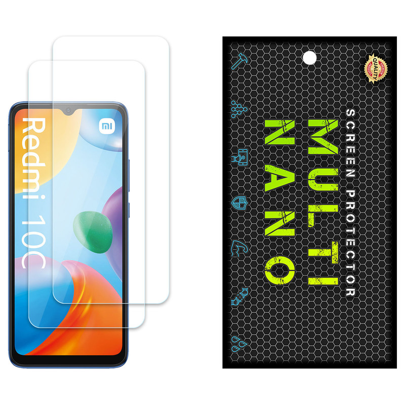 محافظ صفحه نمایش مولتی نانو مدل X-S2N مناسب برای گوشی موبایل شیائومی Redmi 10C بسته دو عددی