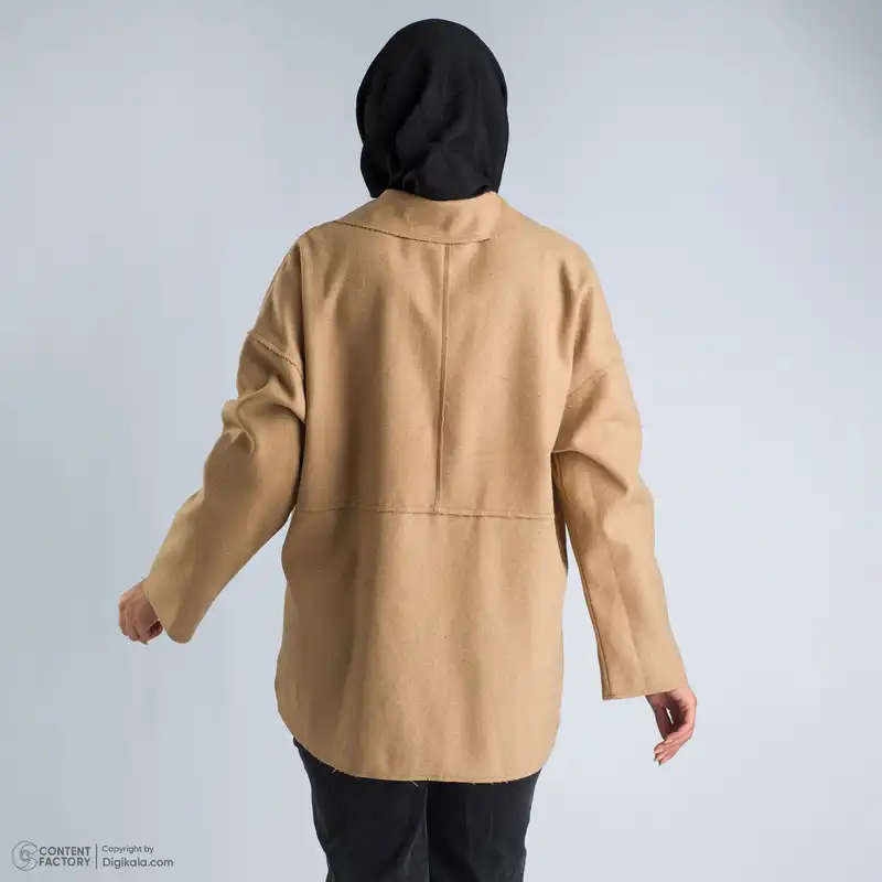 پالتو زنانه گردیه مدل 330107 رنگ کرم