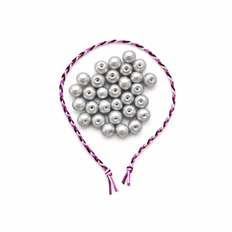 مهره دستبند مدل مروارید سنگی کد MOSANO30 به همراه نخ دستبند بسته 31 عددی