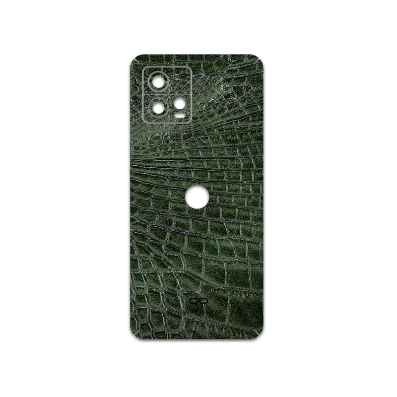 برچسب پوششی ماهوت مدل Green-Crocodile-Leather مناسب برای گوشی موبایل موتورولا Moto G72