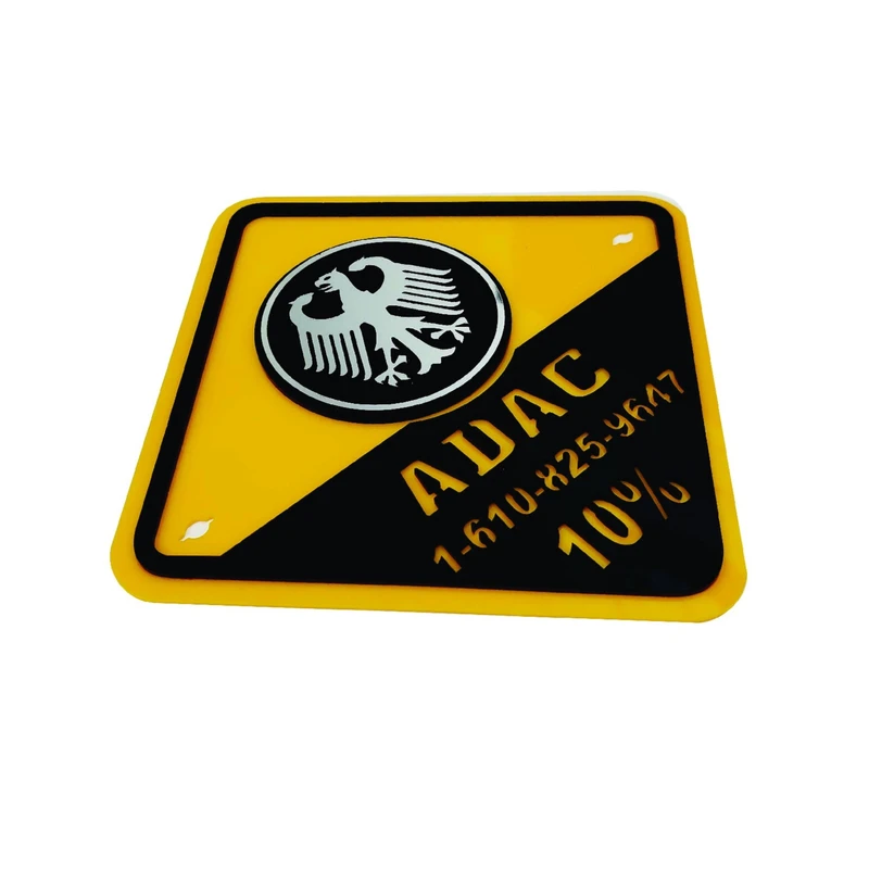 آرم تزئینی طرح لوزی پلکسی برجسته مدل ADAC-Y1