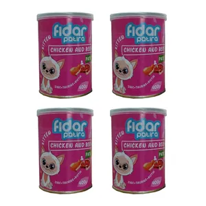 کنسرو غذای گربه فیدار پاتیرا مدل chicken and beef وزن 400 گرم بسته 4 عددی